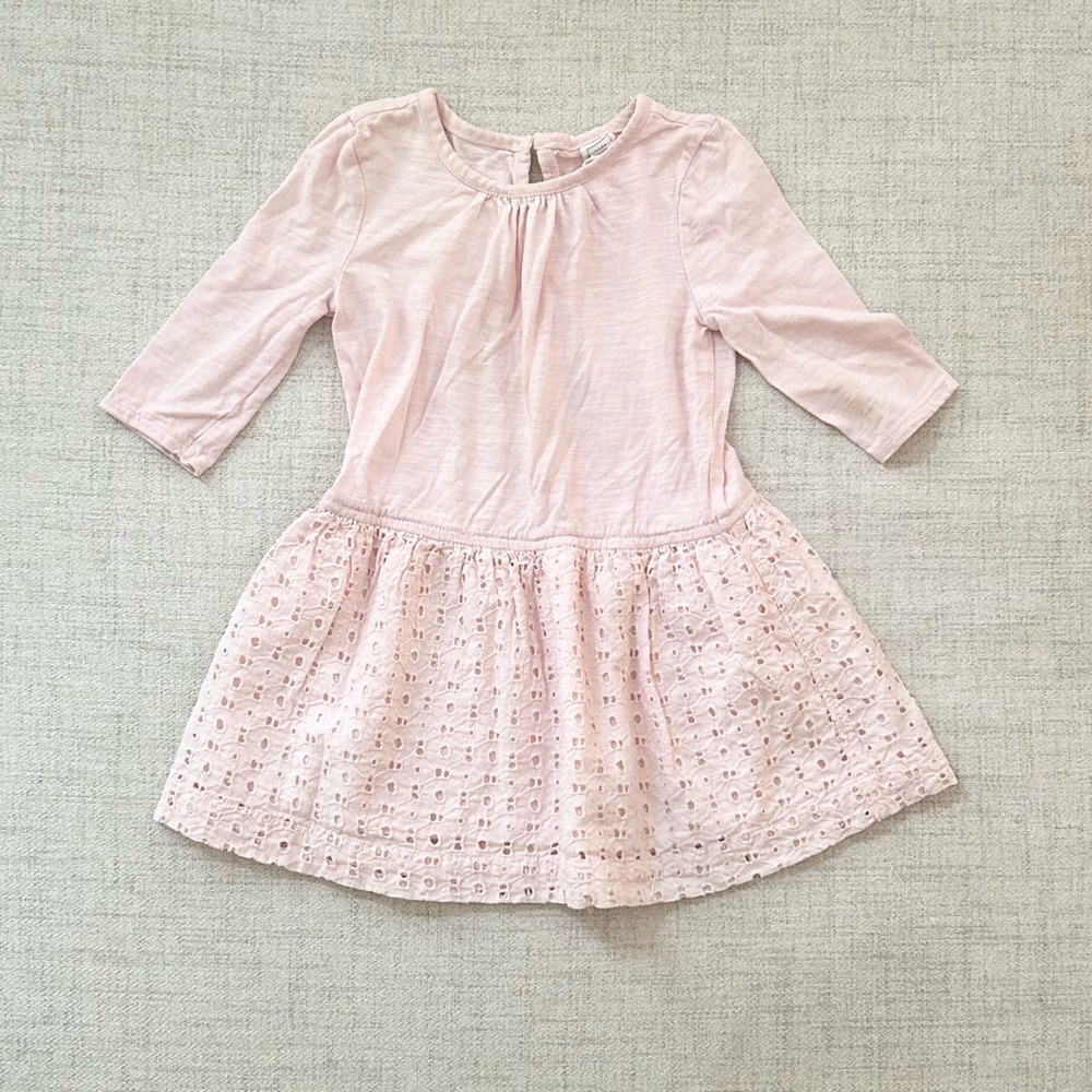 BabyGap Toddler Girls Soft Pink Eyelet Dress Size 2T